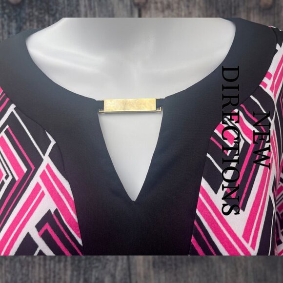 New Directions | Vintage Pink and Black Top | L | EUC - Picture 4 of 7